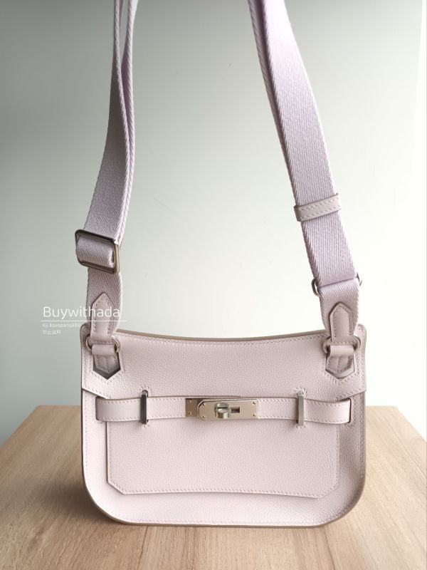 HERMES MINI JYPSIERE 迷你吉普賽 夢幻紫銀釦  現貨 