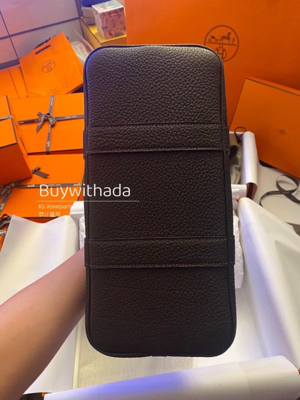 HERMES Garden Party30 全皮革 色號46 ebene 現貨在台 全新全配 buywithada,france,全球代購,歐洲,exquisite,quality goods,posh,fancy,luxurious