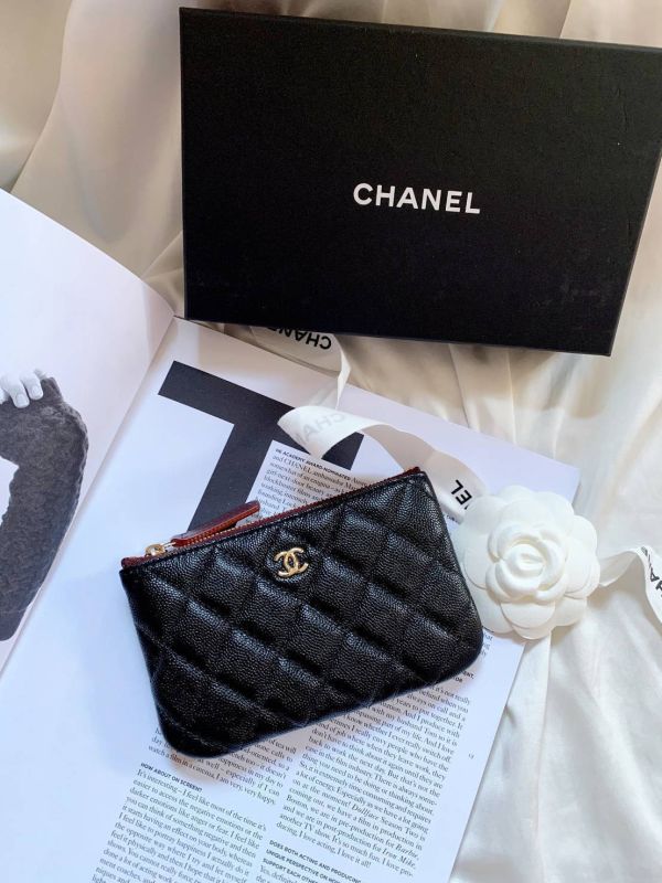 CHANEL CF 黑金 荔枝皮 一字拉鍊錢包/卡包 buywithada,france,全球代購,歐洲,exquisite,quality goods,posh,fancy,luxurious