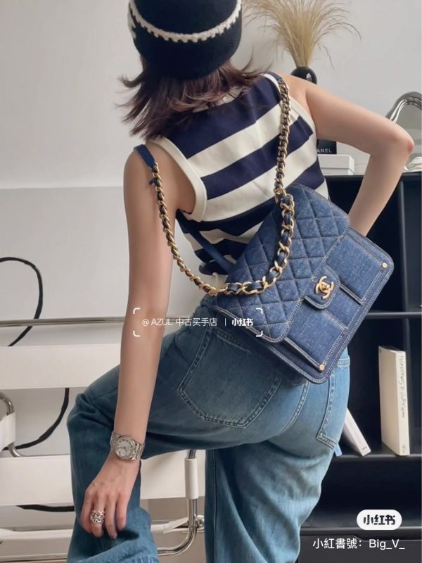 CHANEL 正本購證 手提/雙背 2用 丹寧 BACKPACK 現貨 buywithada,france,全球代購,歐洲,exquisite,quality goods,posh,fancy,luxurious