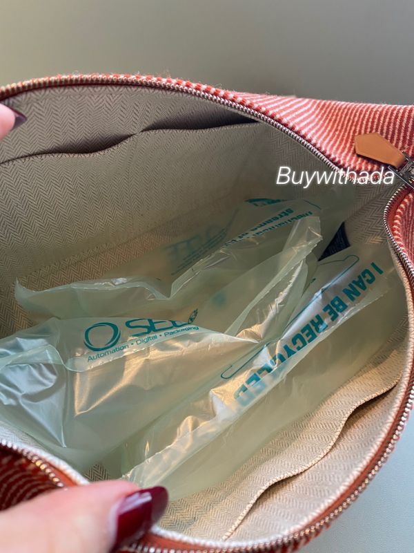 HERMES 編織手把 帆布化妝包/便當袋 紅色系 SIZE PM buywithada,france,全球代購,歐洲,exquisite,quality goods,posh,fancy,luxurious