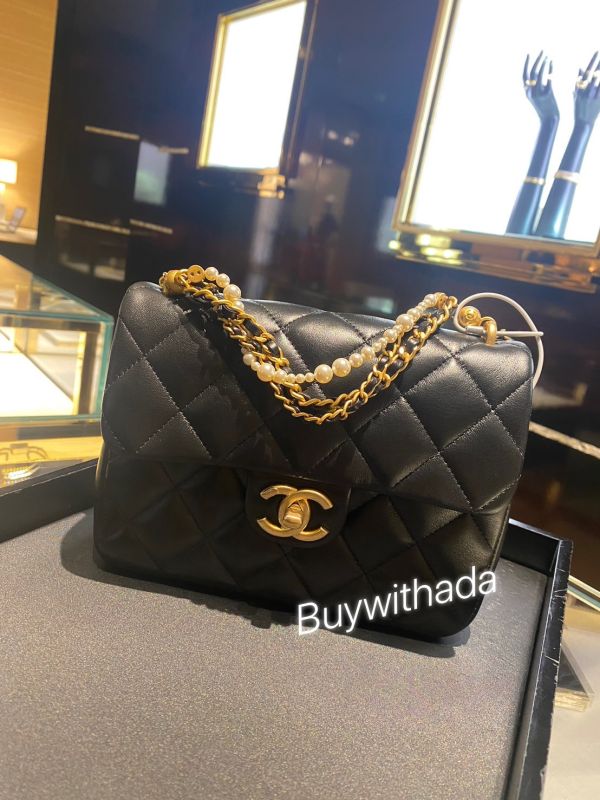 CHANEL 24s 限量秀款珍珠鏈手提肩背方胖 台灣現貨 buywithada,france,全球代購,歐洲,exquisite,quality goods,posh,fancy,luxurious,CHANEL,珍珠方胖