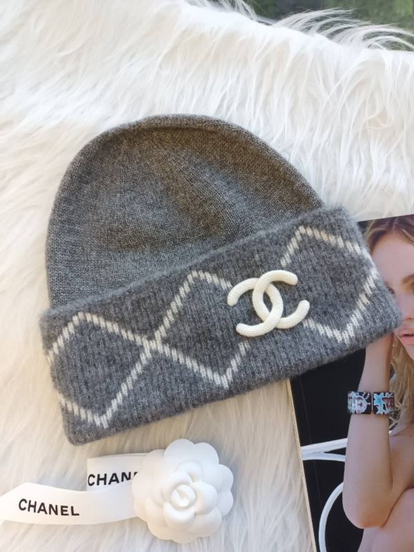 CHANEL 菱格紋CC毛帽 灰色 buywithada,france,全球代購,歐洲,exquisite,quality goods,posh,fancy,luxurious