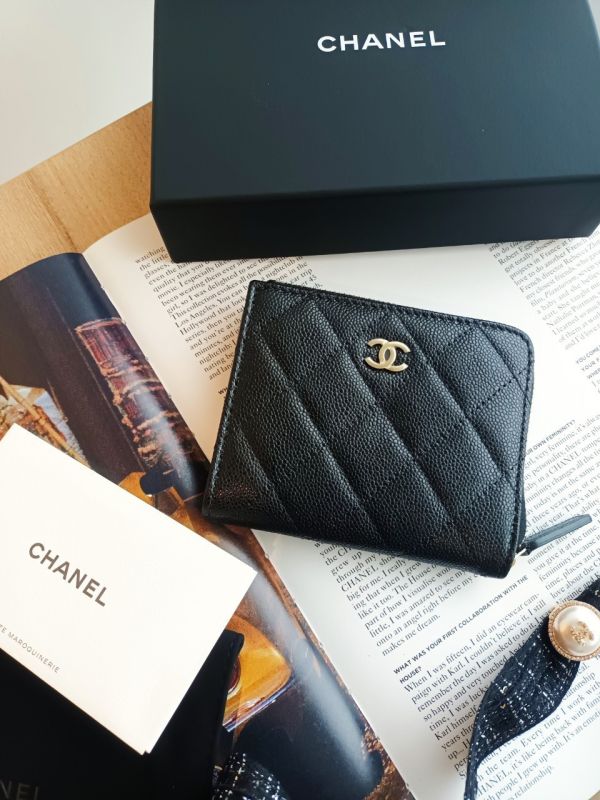 CHANEL 大L拉鍊卡包 黑荔枝金釦 buywithada,france,全球代購,歐洲,exquisite,quality goods,posh,fancy,luxurious