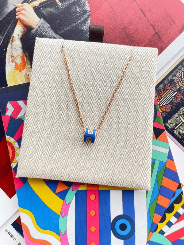 HERMES POP H MINI 項鍊 藍色玫瑰金 buywithada,france,全球代購,歐洲,exquisite,quality goods,posh,fancy,luxurious