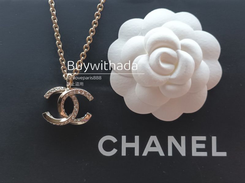 CHANEL 23B 經典的大雙C水鑽項鏈 buywithada,france,全球代購,歐洲,exquisite,quality goods,posh,fancy,luxurious