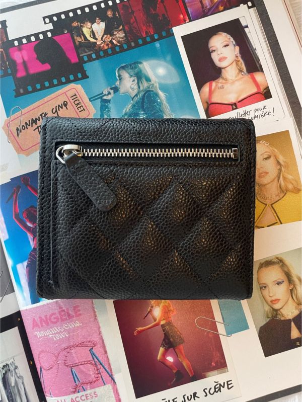 CHANEL CF 經典三折短夾 黑荔枝 銀釦 buywithada,france,全球代購,歐洲,exquisite,quality goods,posh,fancy,luxurious