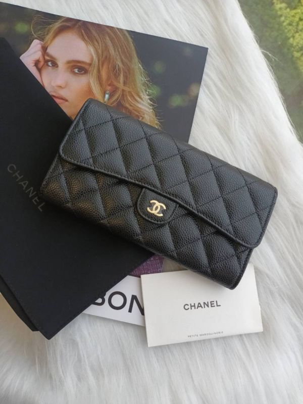 CHANEL CF 黑荔枝翻蓋金釦長夾 現貨 buywithada,france,全球代購,歐洲,exquisite,quality goods,posh,fancy,luxurious