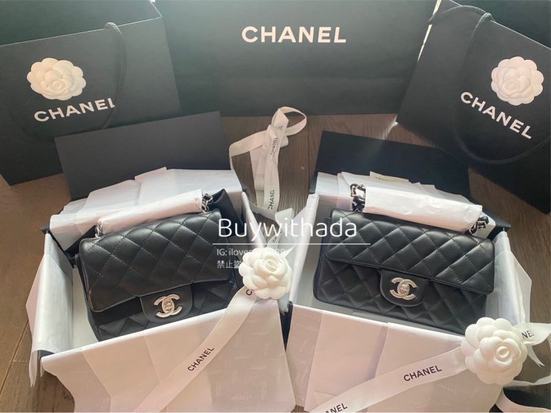 爆款CHANEL MINI CF20 黑色銀釦羊皮口蓋包 buywithada,france,全球代購,歐洲,exquisite,quality goods,posh,fancy,luxurious