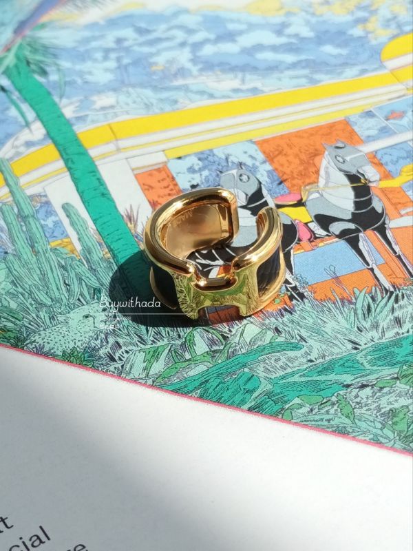 HERMES Olympe 耳骨釦 小號 黑色金釦 buywithada,france,全球代購,歐洲,exquisite,quality goods,posh,fancy,luxurious