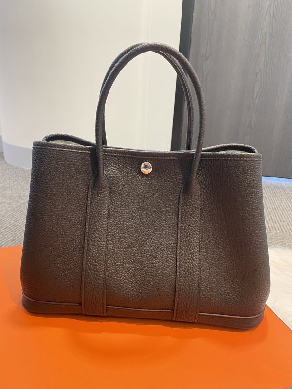 HERMES GARDEN PARTY 30 黑色全皮革 buywithada,france,全球代購,歐洲,exquisite,quality goods,posh,fancy,luxurious
