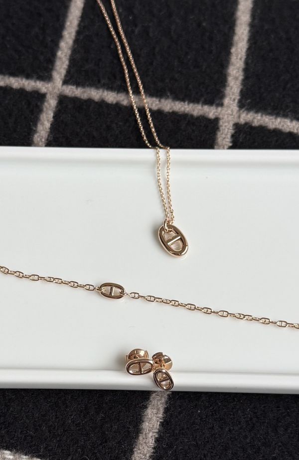HERMES 玫瑰金豬鼻項鍊 buywithada,france,全球代購,歐洲,exquisite,quality goods,posh,fancy,luxurious