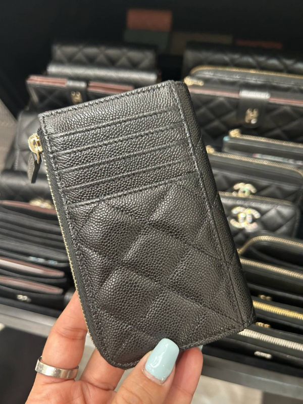 CHANEL 新款L拉鍊零錢卡包 黑荔枝金釦 buywithada,france,全球代購,歐洲,exquisite,quality goods,posh,fancy,luxurious