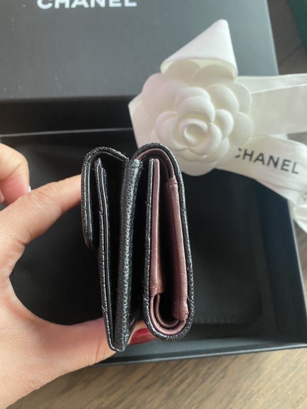 CHANEL MINI 三折短夾 黑荔枝金釦 buywithada,france,全球代購,歐洲,exquisite,quality goods,posh,fancy,luxurious