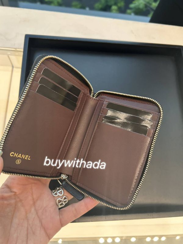 Chanel 25新款 對折ㄇ字拉鏈短夾 黑荔枝金釦 buywithada,france,全球代購,歐洲,exquisite,quality goods,posh,fancy,luxurious