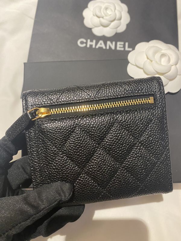 CHANEL CF 黑荔枝金釦 三折短夾 buywithada,france,全球代購,歐洲,exquisite,quality goods,posh,fancy,luxurious