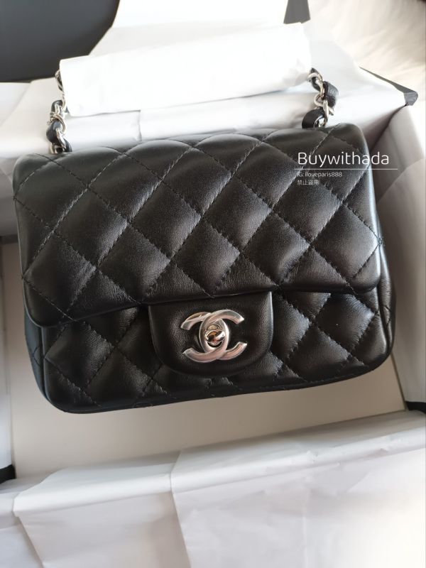 人氣款 CHANEL 黑銀方胖 全新全配 buywithada,france,全球代購,歐洲,exquisite,quality goods,posh,fancy,luxurious