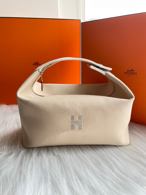 HERMES 化妝包/梳洗包/飯盒包 GM 米白色 buywithada,france,全球代購,歐洲,exquisite,quality goods,posh,fancy,luxurious