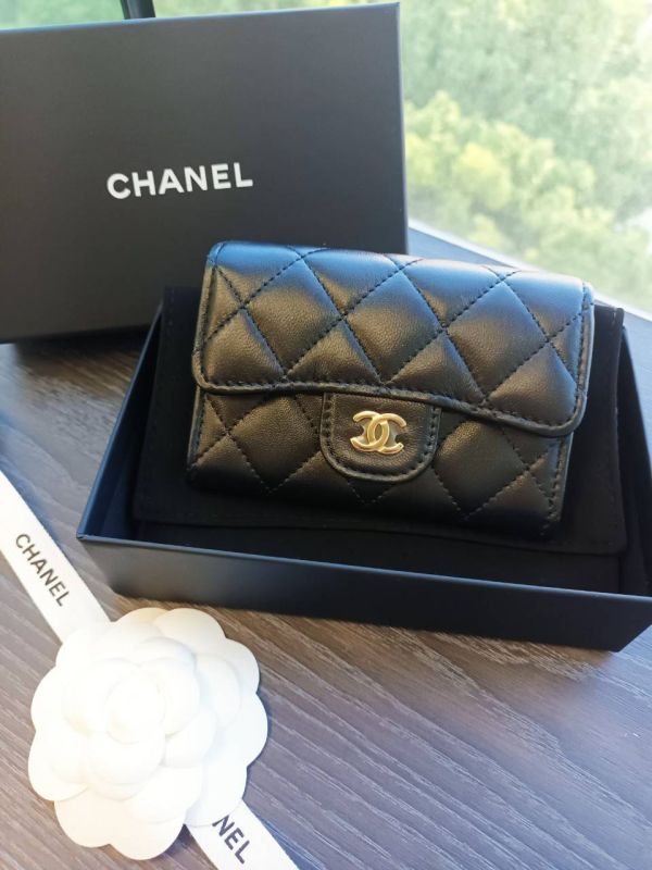 CHANEL 新款 單層卡包 內拉鍊 黑色羊皮金釦 buywithada,france,全球代購,歐洲,exquisite,quality goods,posh,fancy,luxurious