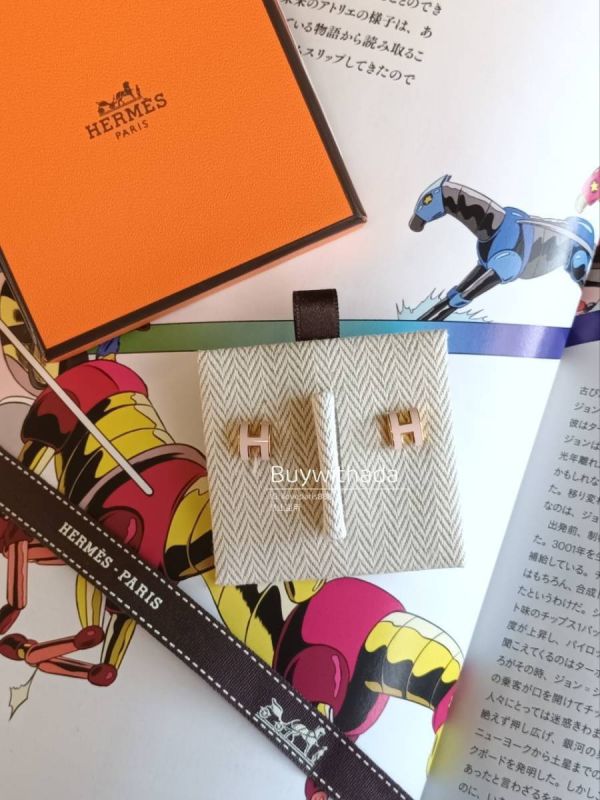 HERMES POP H MINI 耳環 粉金 buywithada,france,全球代購,歐洲,exquisite,quality goods,posh,fancy,luxurious