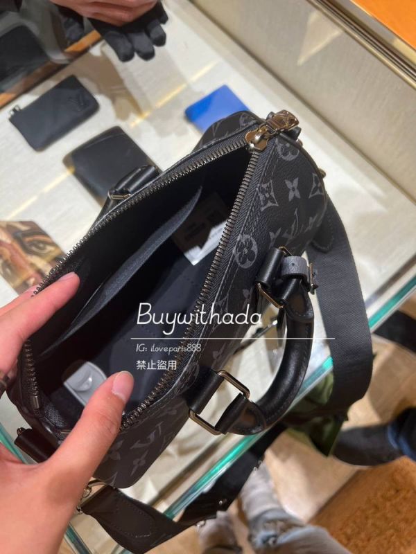 LV Keepall Bandoulière 25 黑老花 buywithada,france,全球代購,歐洲,exquisite,quality goods,posh,fancy,luxurious