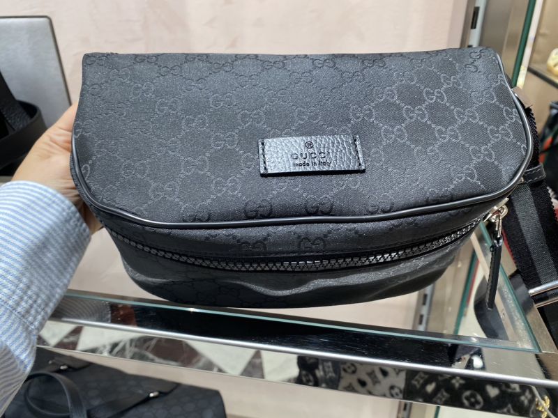 GUCCI黑色經典logo 腰包/胸包 buywithada,france,全球代購,歐洲