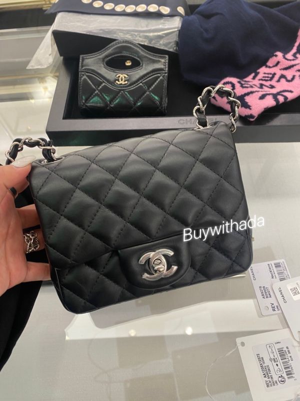 人氣款 CHANEL 黑銀方胖 全新全配 buywithada,france,全球代購,歐洲,exquisite,quality goods,posh,fancy,luxurious