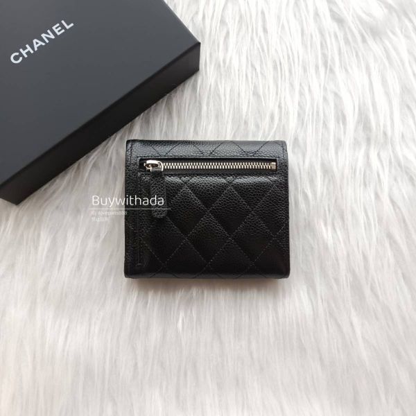 CHANEL CF 經典三折短夾 黑荔枝 銀釦 buywithada,france,全球代購,歐洲,exquisite,quality goods,posh,fancy,luxurious