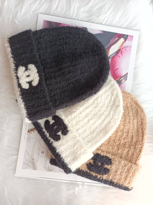 CHANEL 23B 最新款毛帽 米色黑CC LOGO buywithada,france,全球代購,歐洲,exquisite,quality goods,posh,fancy,luxurious