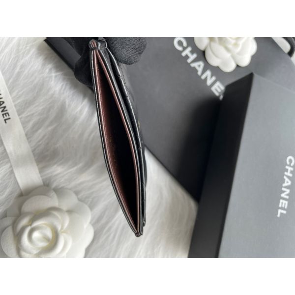 CHANEL 羊皮 黑色金釦 卡夾/名片夾 buywithada,france,全球代購,歐洲,exquisite,quality goods,posh,fancy,luxurious