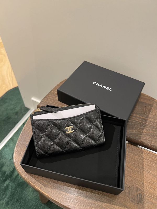 CHANEL 新款L拉鍊零錢卡包 黑荔枝金釦 buywithada,france,全球代購,歐洲,exquisite,quality goods,posh,fancy,luxurious