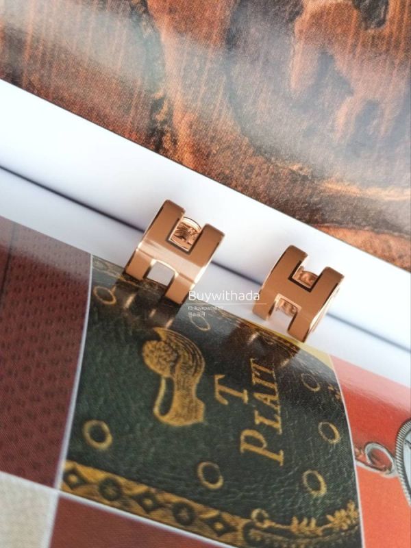 HERMES POP H MINI 金棕玫瑰金 耳環 現貨 buywithada,france,全球代購,歐洲,exquisite,quality goods,posh,fancy,luxurious