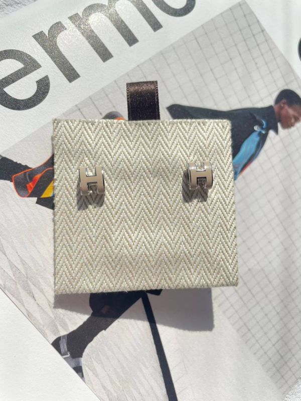 HERMES POP H MINI 耳環 奶茶銀 buywithada,france,全球代購,歐洲,exquisite,quality goods,posh,fancy,luxurious