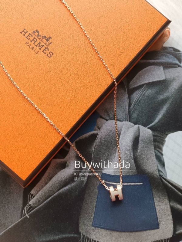HERMES POP H MINI 奶茶金 項鏈 buywithada,france,全球代購,歐洲,exquisite,quality goods,posh,fancy,luxurious