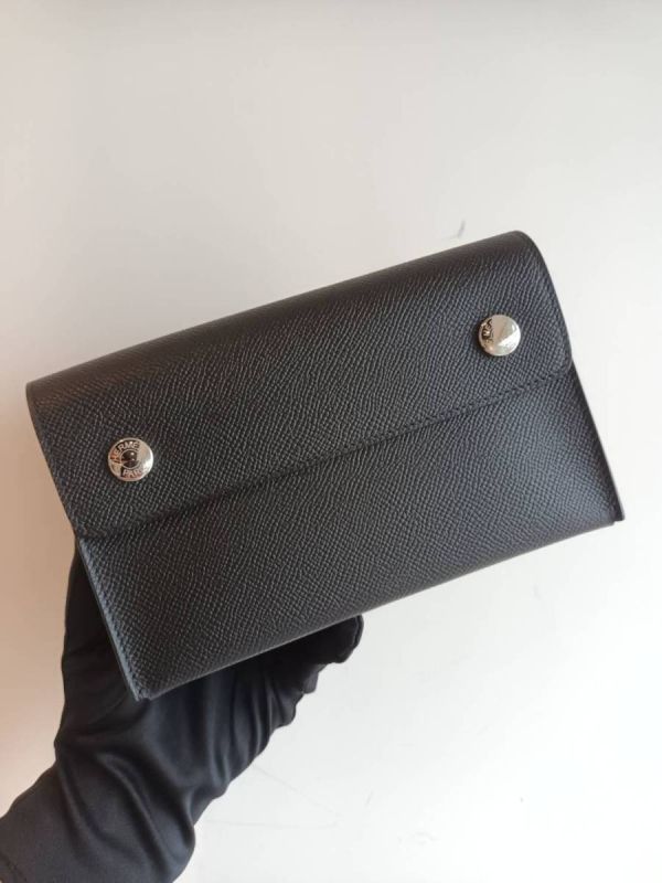HERMES SNAP WALLET 黑銀 buywithada,france,全球代購,歐洲,exquisite,quality goods,posh,fancy,luxurious
