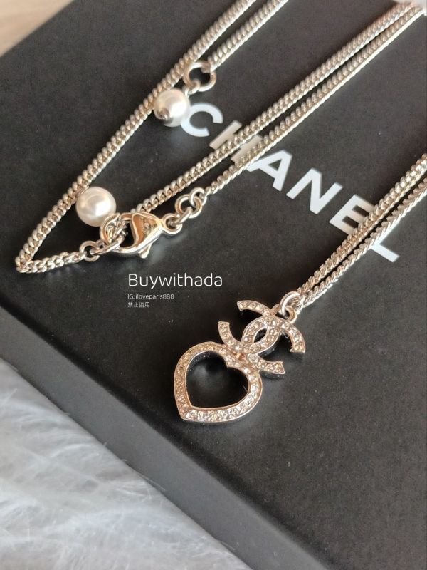 CHANEL CC鏤空愛心項鍊 2段式戴法 buywithada,france,全球代購,歐洲,exquisite,quality goods,posh,fancy,luxurious