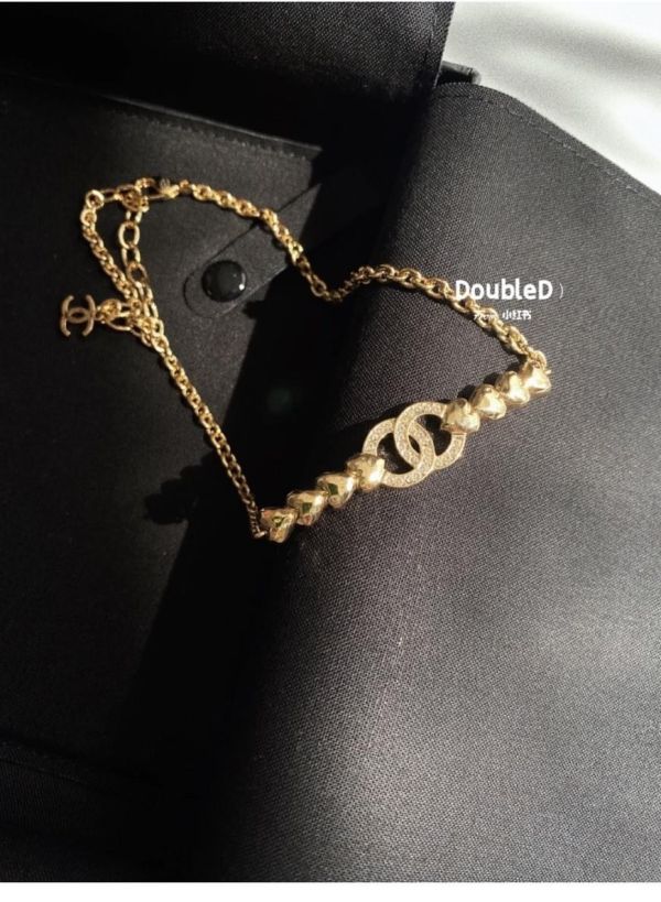 CHANEL 23 水鑽CC金色小愛心 頸鏈 buywithada,france,全球代購,歐洲,exquisite,quality goods,posh,fancy,luxurious