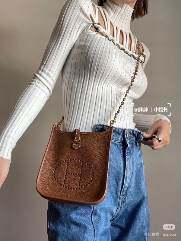HERMES MINI EVELYNE 金棕金釦 W buywithada,france,全球代購,歐洲,exquisite,quality goods,posh,fancy,luxurious