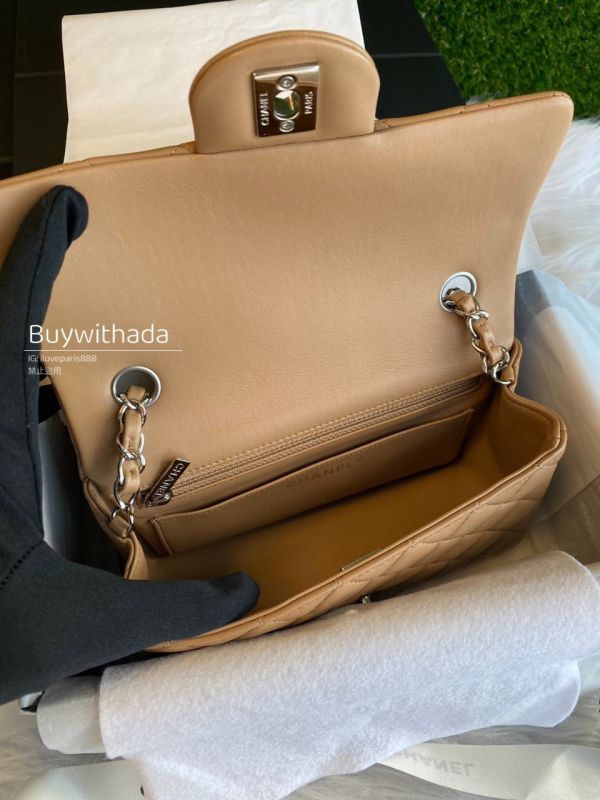 CHANEL CF20 奶茶色BEIGE 銀釦 全新現貨 buywithada,france,全球代購,歐洲,exquisite,quality goods,posh,fancy,luxurious