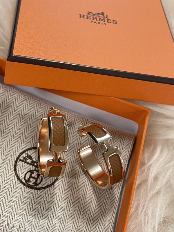 HERMES Olympe 大圈圈 耳環 金色玫瑰金邊 buywithada,france,全球代購,歐洲,exquisite,quality goods,posh,fancy,luxurious