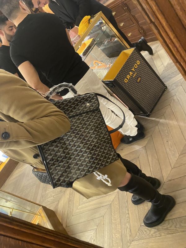 GOYARD 折疊雙肩背包 黑色/黑棕/灰色 buywithada,france,全球代購,歐洲,exquisite,quality goods,posh,fancy,luxurious