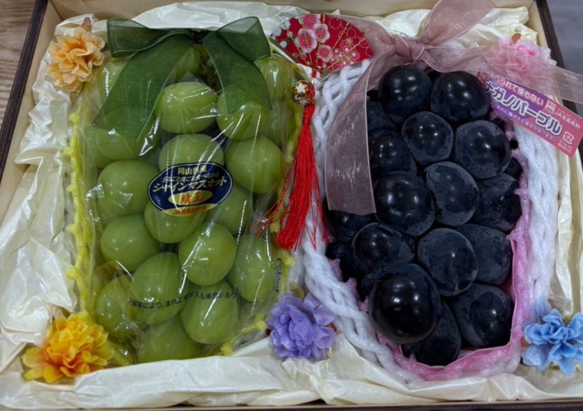 日本晴王麝香葡萄 + 日本紫葡萄 產地直送,高級禮盒,品質保證,好命系列