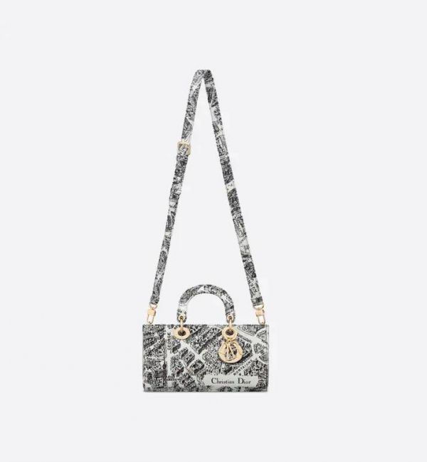 DIOR 中碼 LADY D-JOY  白色 Plan de Paris 刺繡印花小牛皮 buywithada,france,全球代購,歐洲,exquisite,quality goods,posh,fancy,luxurious