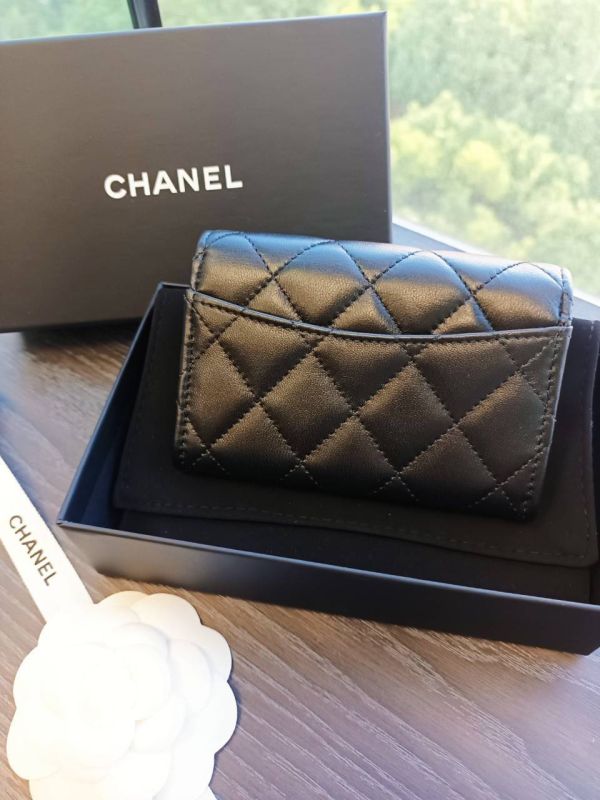 CHANEL 新款 單層卡包 內拉鍊 黑色羊皮金釦 buywithada,france,全球代購,歐洲,exquisite,quality goods,posh,fancy,luxurious