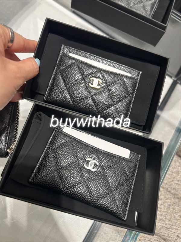 CHANEL 黑荔枝金釦卡夾 buywithada,代精,精品,禮物