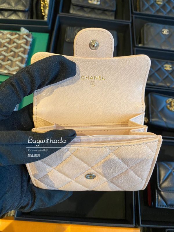 CHANEL 雙層卡包 裸膚色 buywithada,france,全球代購,歐洲,exquisite,quality goods,posh,fancy,luxurious