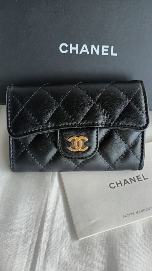 CHANEL CF 單層卡包 羊皮 黑色 金釦 buywithada,france,全球代購,歐洲,exquisite,quality goods,posh,fancy,luxurious