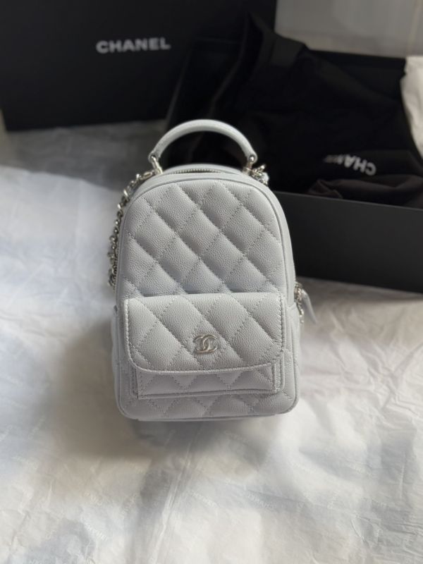 CHANEL 小書包 荔枝皮 灰藍色銀釦 buywithada,france,全球代購,歐洲,exquisite,quality goods,posh,fancy,luxurious