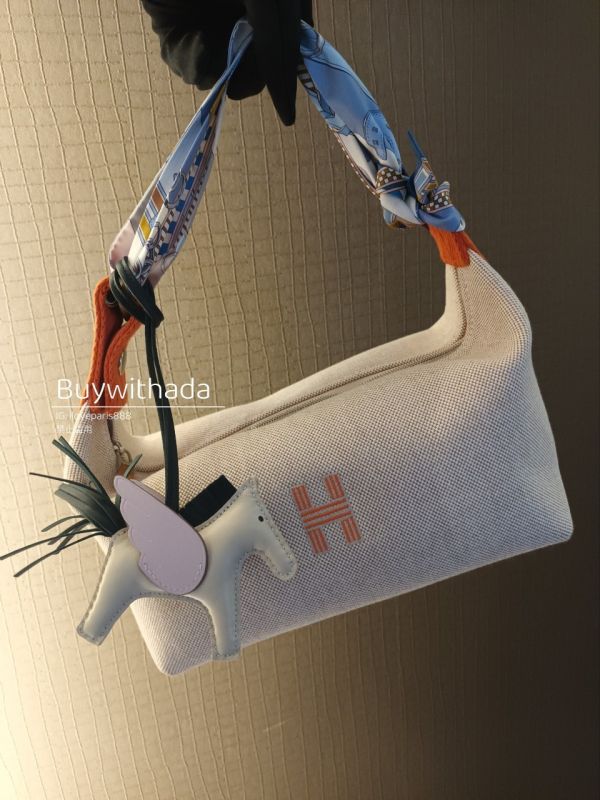 HERMES橘色編織手把 化妝包/便當袋 SIZE PM buywithada,france,全球代購,歐洲,exquisite,quality goods,posh,fancy,luxurious