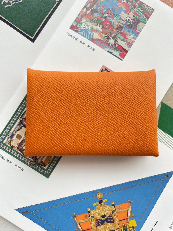 HERMES CALVI EPSOM 橘拼黃 卡夾 buywithada,france,全球代購,歐洲,exquisite,quality goods,posh,fancy,luxurious